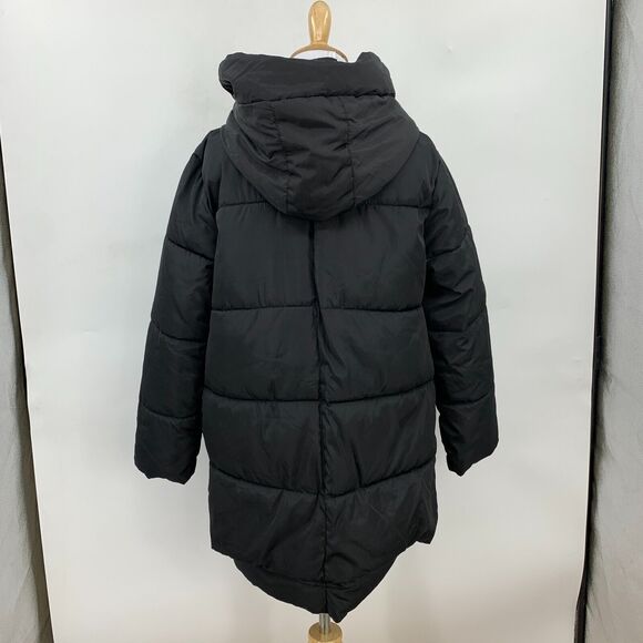 XUEYUGE Puffer Coat Womens S Small Water Resistant Nylon Faux Fur Hooded Parka - Picture 5 of 11